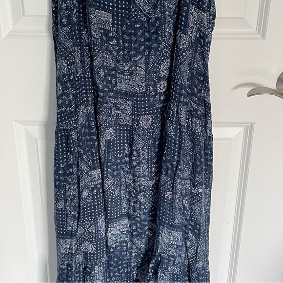 Natural Life Blue Bandana Print Spaghetti Strap Maxi Dress - 47231 - Picture 7 of 11